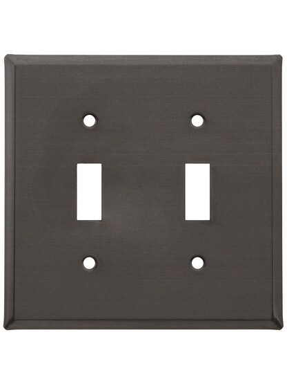 Country Tin Double Toggle Switch Plate in Country Tin.